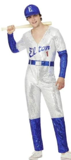 Elton John Sequin Baseball Uniform | Entertainers | Mens Costumes