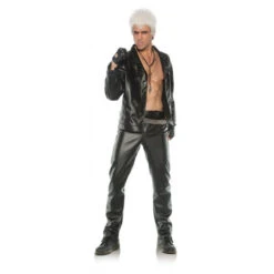 Billy Idol Inspired Rebel 80s Rock Star Plus Size Costume | Entertainers | Mens Costumes