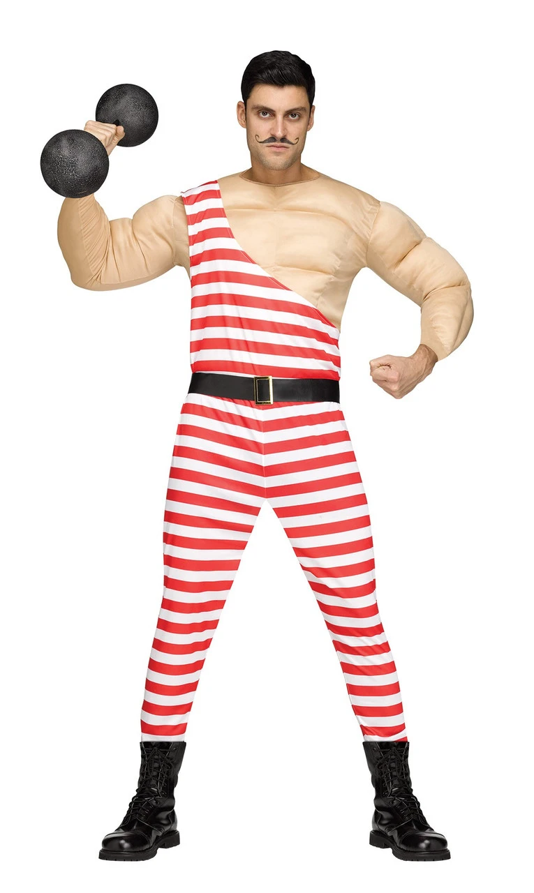 Carney Muscle Man Vintage Circus Strongman Costume | Circus | Mens Costumes 1 Carney Muscle Man Vintage Circus Strongman Costume | Circus | Mens Costumes