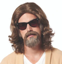 Lazy Guy The Dude The Big Lebowski Wig W/Goatee | The Big Lebowski | Character Wigs