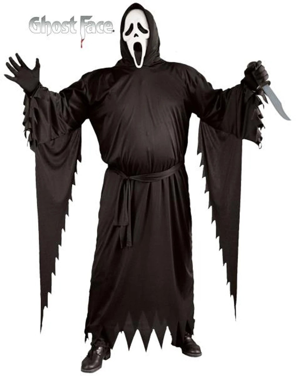 Scream Ghostface Plus Size Costume | Scream | Mens Costumes 1 Scream Ghostface Plus Size Costume | Scream | Mens Costumes