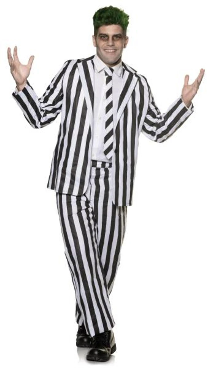 Beetlejuice Inspired Sppoky Striped Suit | Beetlejuice | Mens Costumes 1 Beetlejuice Inspired Sppoky Striped Suit | Beetlejuice | Mens Costumes