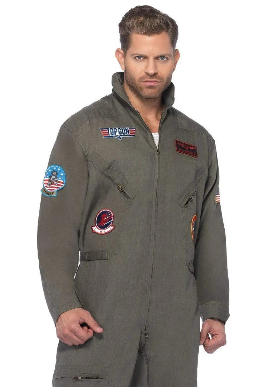 Top Gun Flight Suit Plus Size Costume | Top Gun | Mens Costumes 1 Top Gun Flight Suit Plus Size Costume | Top Gun | Mens Costumes