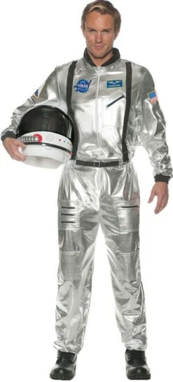 NASA Silver Astronaut Space Jumpsuit | Astronaut | Mens Costumes