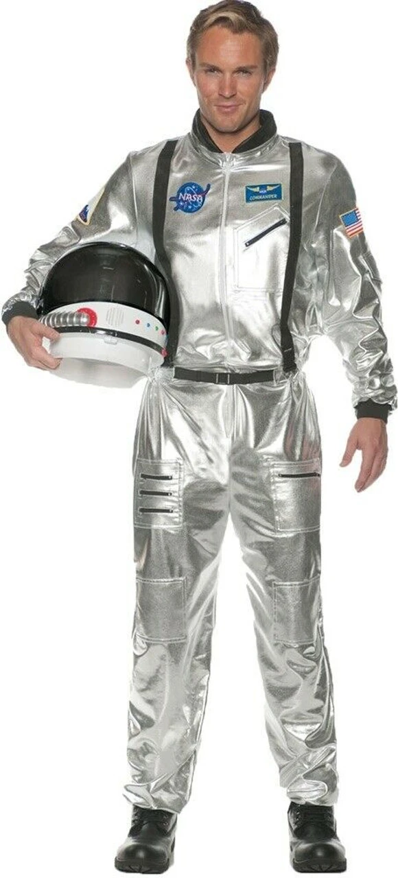 NASA Silver Astronaut Space Jumpsuit | Astronaut | Mens Costumes 1 NASA Silver Astronaut Space Jumpsuit | Astronaut | Mens Costumes