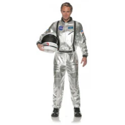 NASA Silver Astronaut Space Jumpsuit Plus Size | Astronaut | Mens Costumes