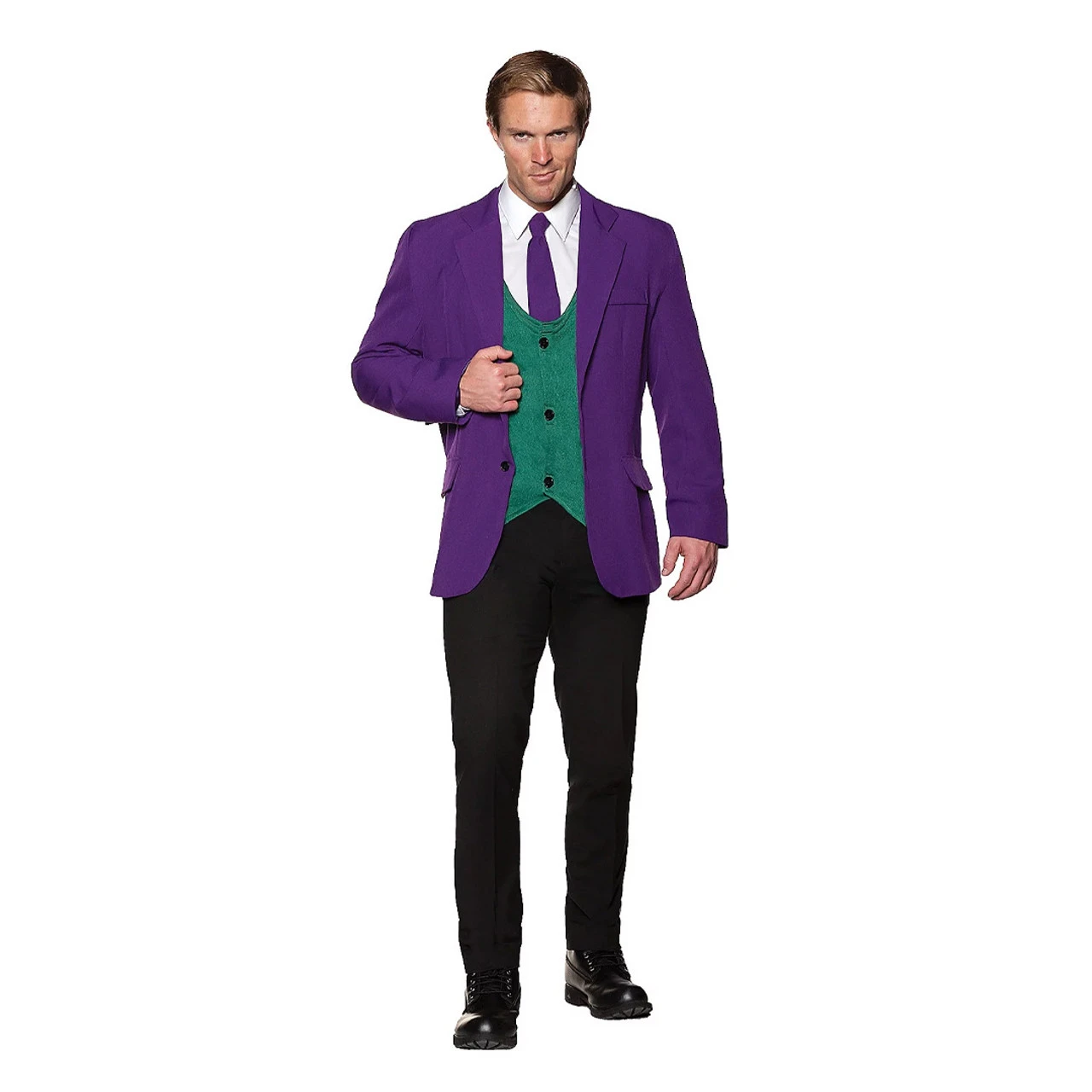 The Joker Inspired Purple Jacket And Green Vest Plus Size Costume | DC | Mens Costumes 1 The Joker Inspired Purple Jacket And Green Vest Plus Size Costume | DC | Mens Costumes