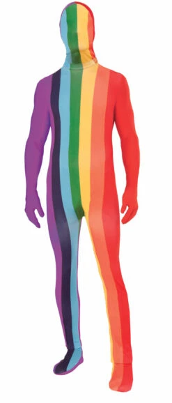 Pride Rainbow Disappearing Man Bodysuit With Removable Hood | Pride | Mens Costumes