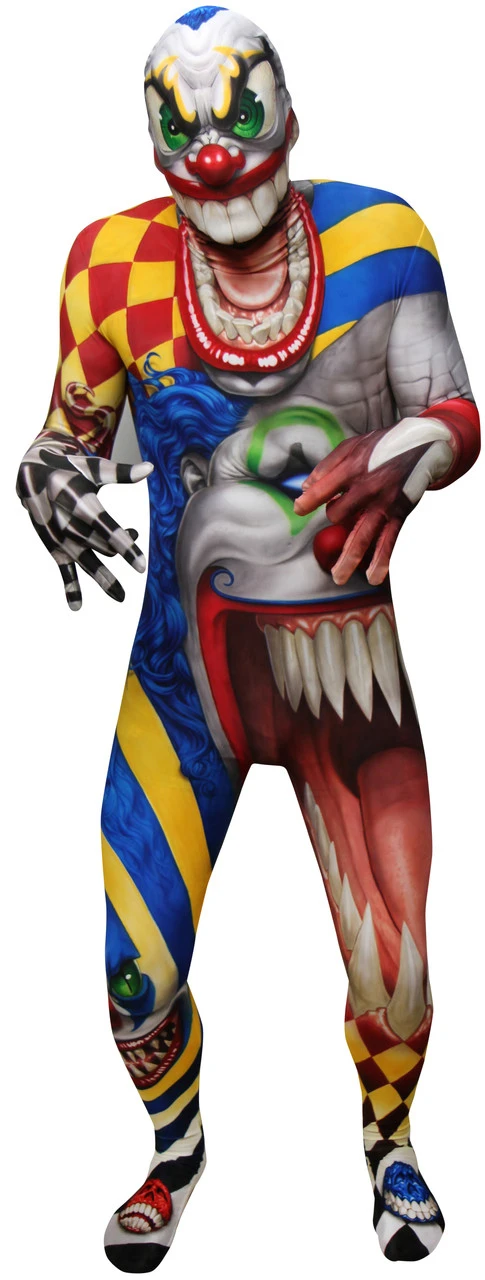 Scary Circus Clown Morphsuit | Horror | Mens Costumes 2 Scary Circus Clown Morphsuit | Horror | Mens Costumes - Image 2