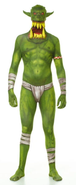 Green Orc Jaw Dropper Morphsuit | Mythical Creatures | Mens Costumes