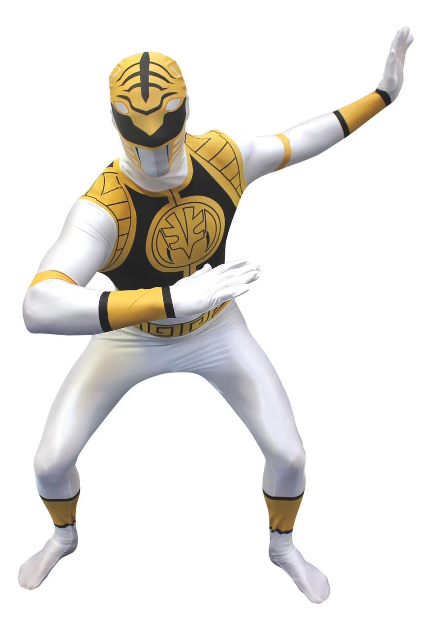 Power Rangers White Ranger Morphsuit | Power Rangers | Mens Costumes 1 Power Rangers White Ranger Morphsuit | Power Rangers | Mens Costumes