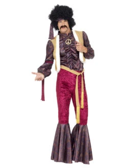 Jimi Hendrix Inspired 70s Psychedelic Rocker Costume | Entertainers | Mens Costumes