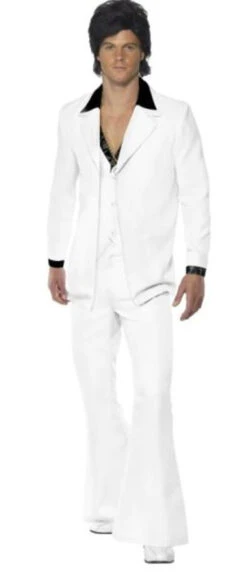 70s Saturday Night Fever Inspired White Suit | 1970s | Mens Costumes