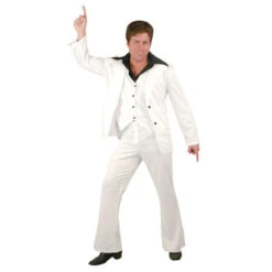 70s Saturday Night Fever Inspired Disco Fever White Suit | 1970s | Mens Costumes