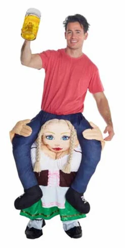 Piggyback German Beer Wench Costume | Oktoberfest | Mens Costumes