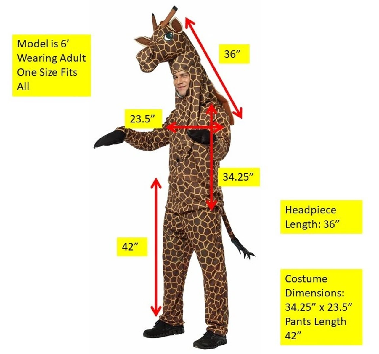 Giraffe Costume | Africa | Animals | Adult Costumes 4 Giraffe Costume | Africa | Animals | Adult Costumes - Image 4