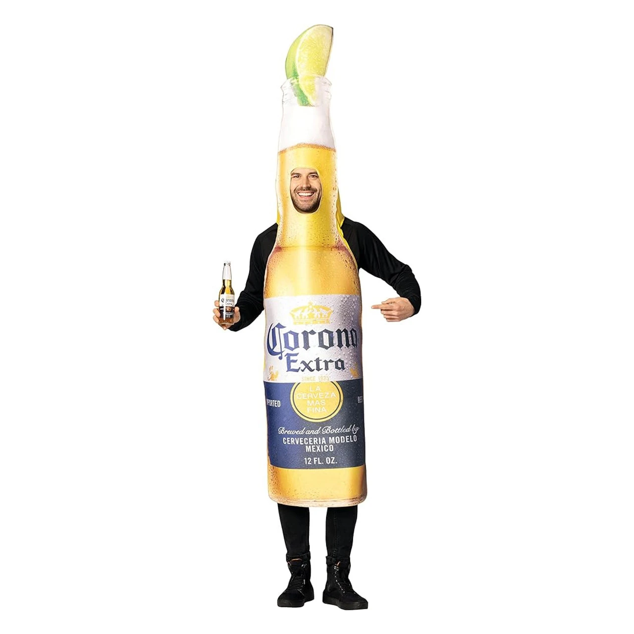 Corona Bottle With Lime Wedge Costume | Alcohol | Mens Costumes 1 Corona Bottle With Lime Wedge Costume | Alcohol | Mens Costumes