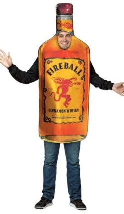 Fireball Whiskey Bottle Costume | Alcohol | Mens Costumes