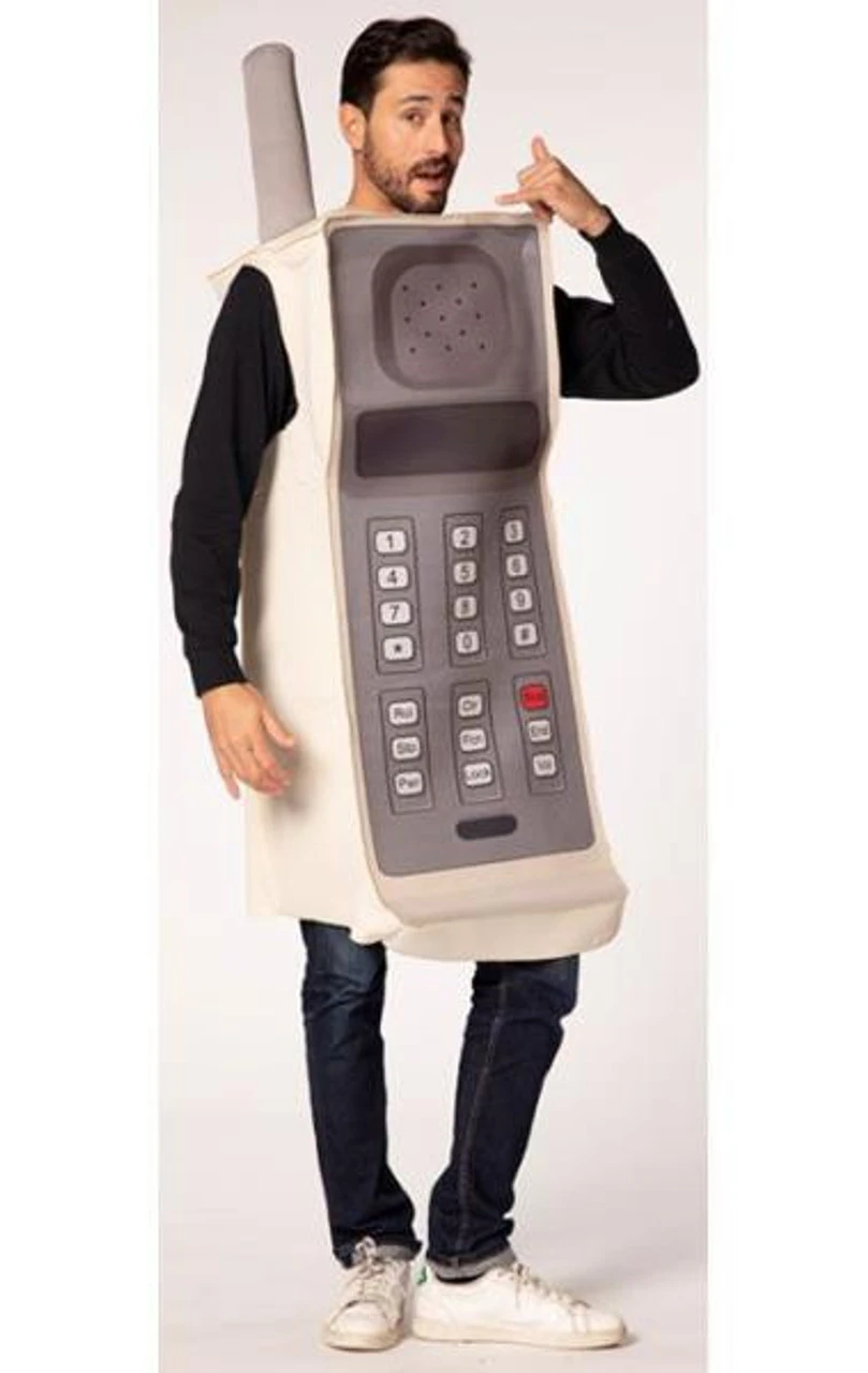 80s Retro Brick Cell Phone Costume | 1980s | Mens Costumes 1 80s Retro Brick Cell Phone Costume | 1980s | Mens Costumes