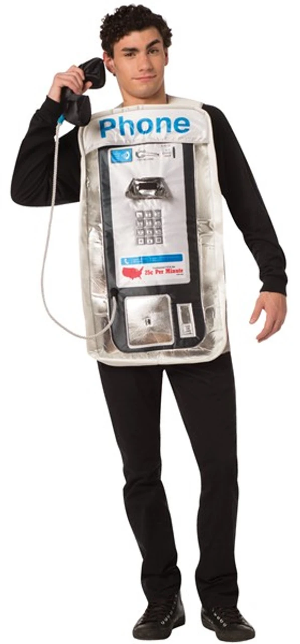 Old School Pay Phone Costume | Novelty | Mens Costumes 1 Old School Pay Phone Costume | Novelty | Mens Costumes