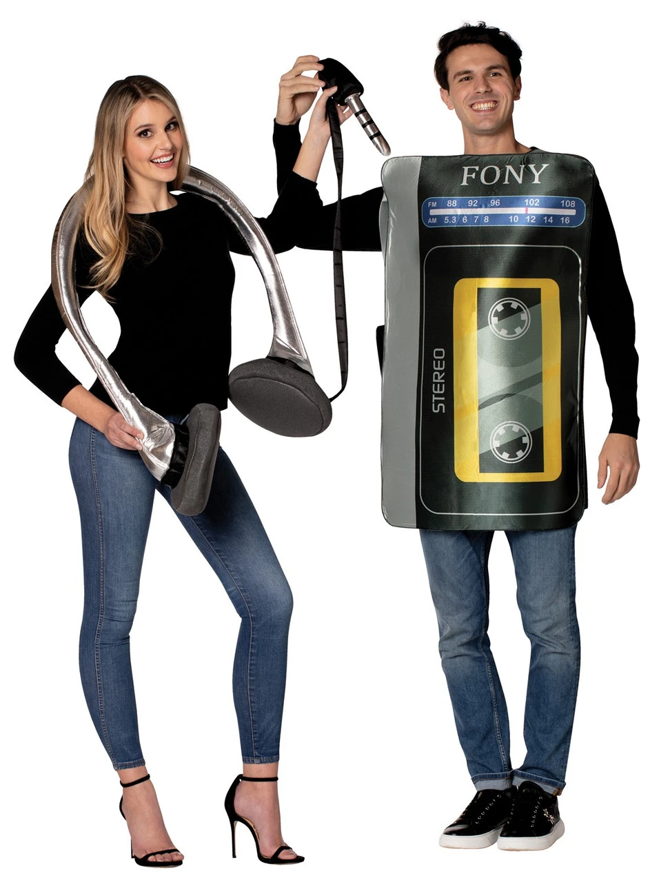Cassette Player And Headphones Couples Costume | Novelty | Mens Costumes 2 Cassette Player And Headphones Couples Costume | Novelty | Mens Costumes - Image 2