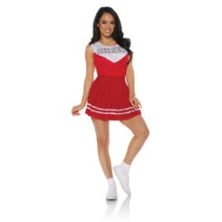 Cheerleader In Red And White Costume | Jobs | Womens Costumes