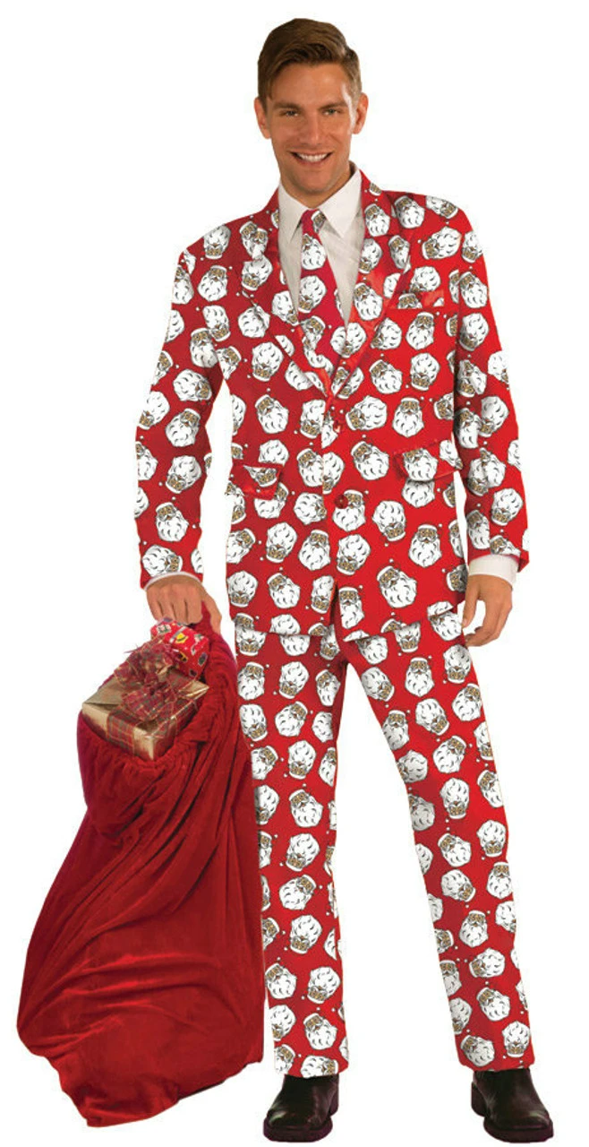 Santa Claus Graphic Suit And Tie | Christmas | Mens Costumes 1 Santa Claus Graphic Suit And Tie | Christmas | Mens Costumes