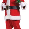 Flannel Santa Plus Size Suit | Christmas | Mens Costumes