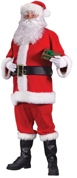 Flannel Santa Plus Size Suit | Christmas | Mens Costumes