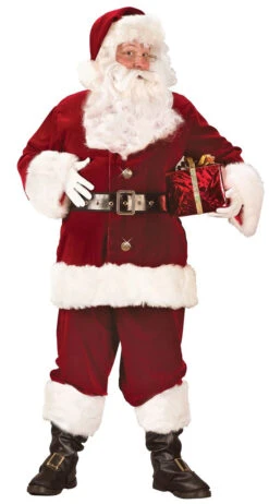 Crimson Velvet Super Deluxe Santa Suit Standard | Christmas | Mens Costumes