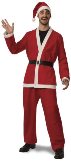 Promo Flannel Santa Suit 3X | Christmas | Mens Costumes