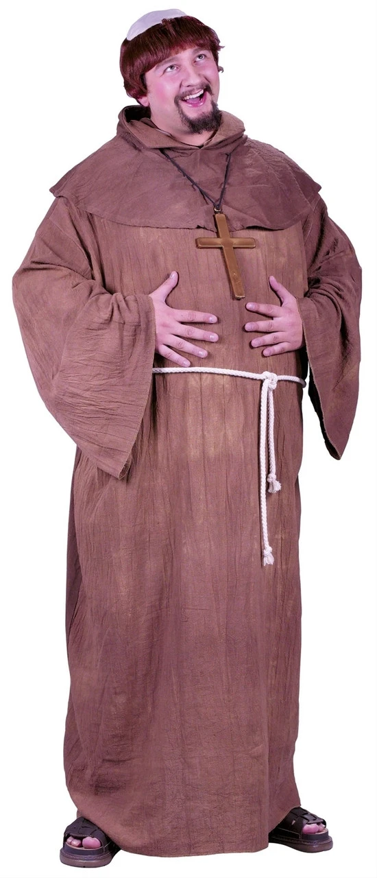 Medieval Monk Plus Size Costume | Medieval | Religious | Mens Costumes 1 Medieval Monk Plus Size Costume | Medieval | Religious | Mens Costumes