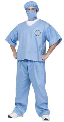 Doctor Surgeon Scrubs Costume | Physician Uniform | Mens Costumes