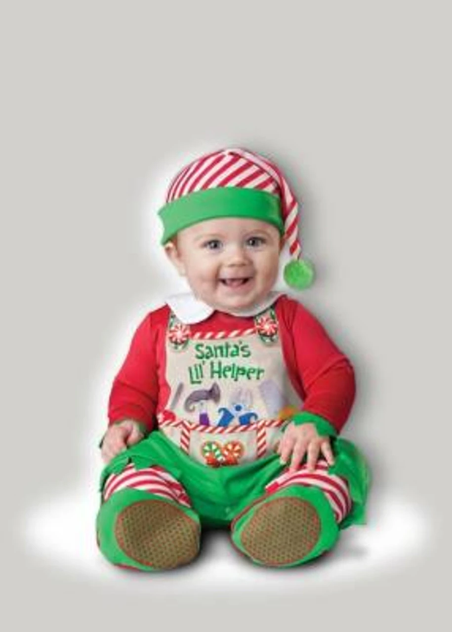 Santas Lil Helper Elf Infant Toddler Costume | Christmas | Childrens Costumes 1 Santas Lil Helper Elf Infant Toddler Costume | Christmas | Childrens Costumes