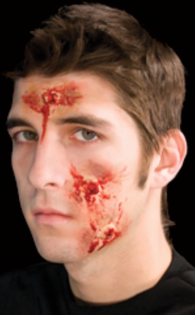 Body Hits Bullet Holes Latex Appliance | Woochie | Applications And Prosthetics 1 Body Hits Bullet Holes Latex Appliance | Woochie | Applications And Prosthetics