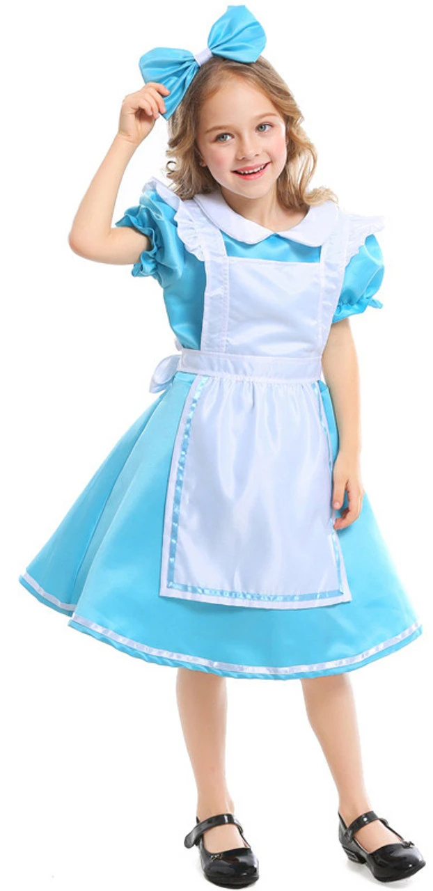 Alice In Wonderland Alice Dress | Alice In Wonderland | Childrens Costumes 2 Alice In Wonderland Alice Dress | Alice In Wonderland | Childrens Costumes - Image 2