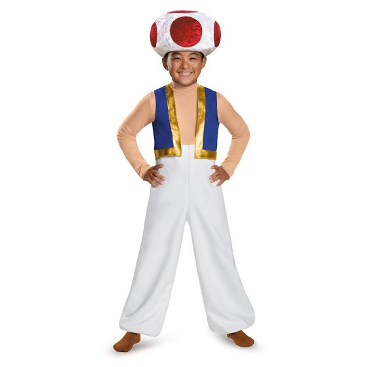 Super Mario Toad Costume | Super Mario Bros | Childrens Costumes 1 Super Mario Toad Costume | Super Mario Bros | Childrens Costumes