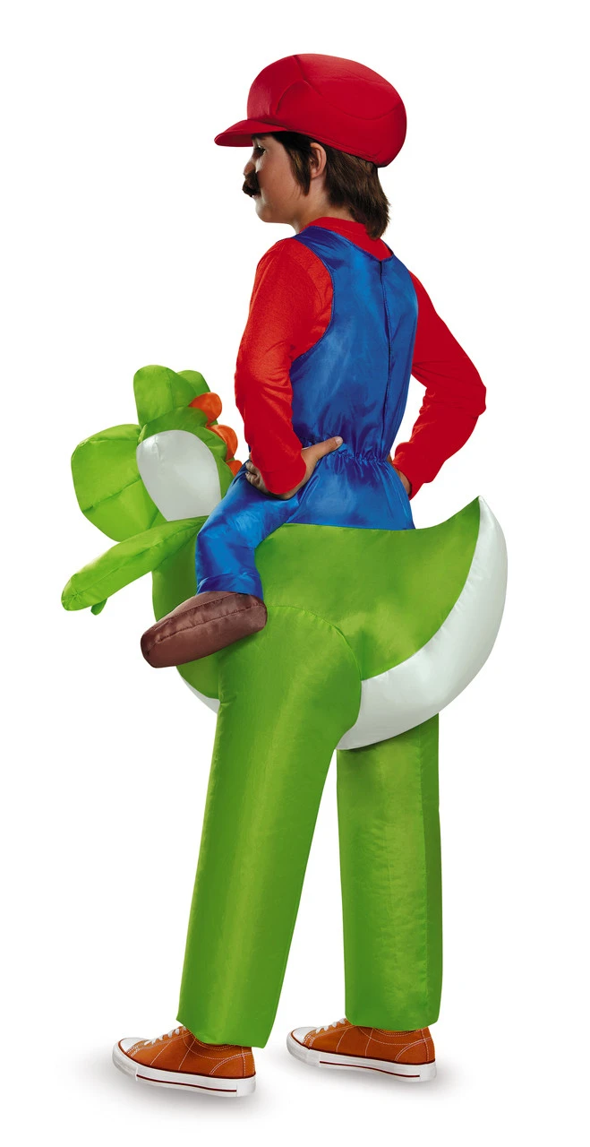 Mario Riding Yoshi Inflatable Ride On Costume | Super Mario Bros | Childrens Costumes 2 Mario Riding Yoshi Inflatable Ride On Costume | Super Mario Bros | Childrens Costumes - Image 2