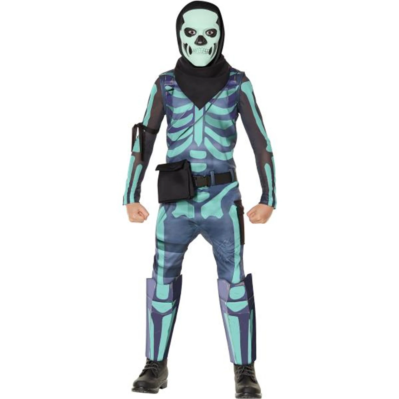 Fortnite Skull Trooper Glow In The Dark Costume | Fortnite | Childrens Costumes 1 Fortnite Skull Trooper Glow In The Dark Costume | Fortnite | Childrens Costumes