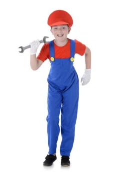 Super Mario Inspired Red Plumber Costume | Super Mario Bros | Childrens Costumes