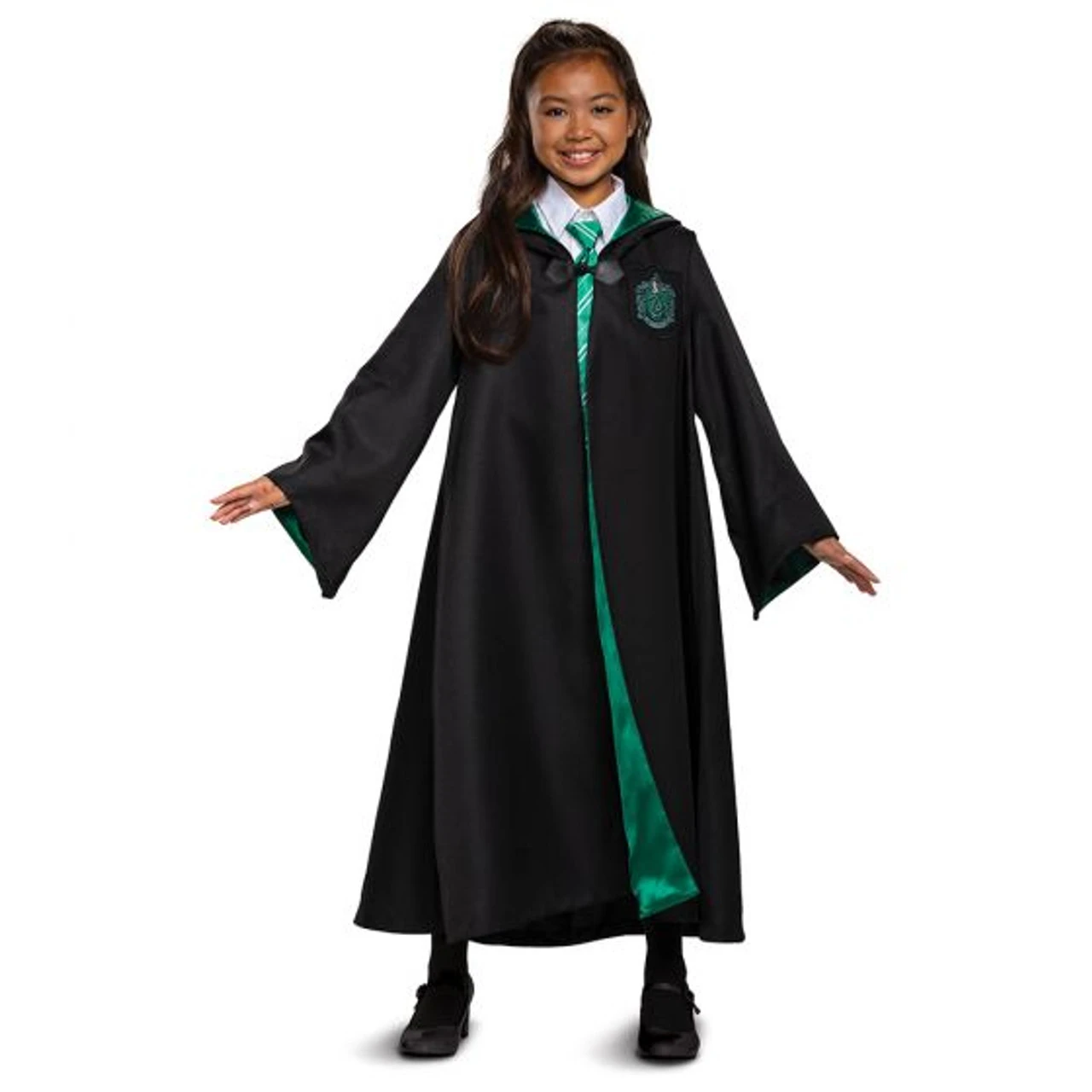 Slytherin Prestige Robe Harry Potter Costume | Harry Potter | Childrens Costumes 1 Slytherin Prestige Robe Harry Potter Costume | Harry Potter | Childrens Costumes