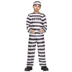Striped Jailbird Prisoner Costume | Jobs | Childrens Costumes