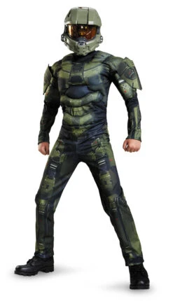 Halo Master Chief Childrens Muscle Costume | Halo | Childrens Costumes