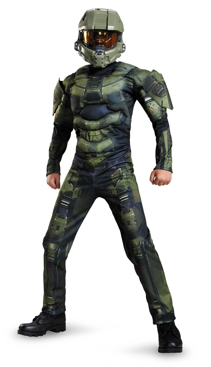 Halo Master Chief Childrens Muscle Costume | Halo | Childrens Costumes 1 Halo Master Chief Childrens Muscle Costume | Halo | Childrens Costumes