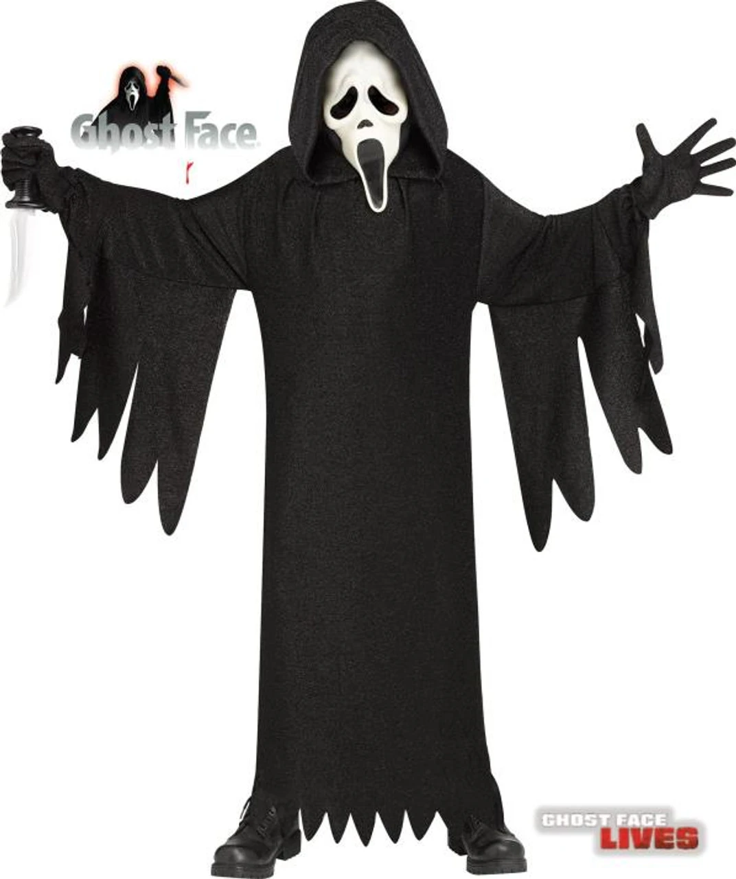 Scream Ghostface 25th Anv. Costume | Scream | Childrens Costumes 1 Scream Ghostface 25th Anv. Costume | Scream | Childrens Costumes