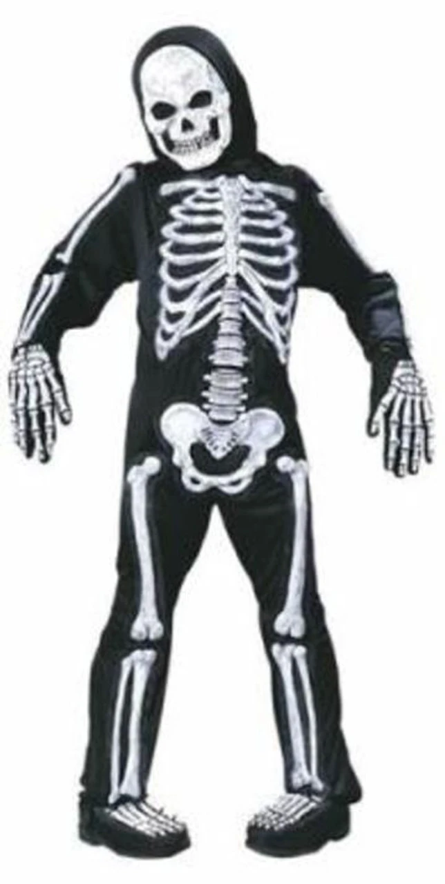 White Totally Skele-Bones Costume | Halloween | Childrens Costumes 1 White Totally Skele-Bones Costume | Halloween | Childrens Costumes