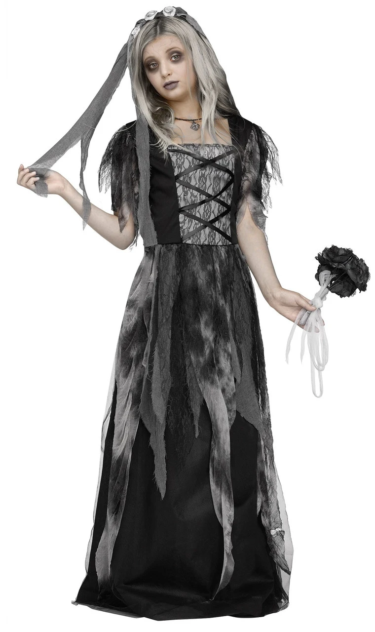 Cemetery Widow Bride Costume | Halloween | Childrens Costumes 1 Cemetery Widow Bride Costume | Halloween | Childrens Costumes