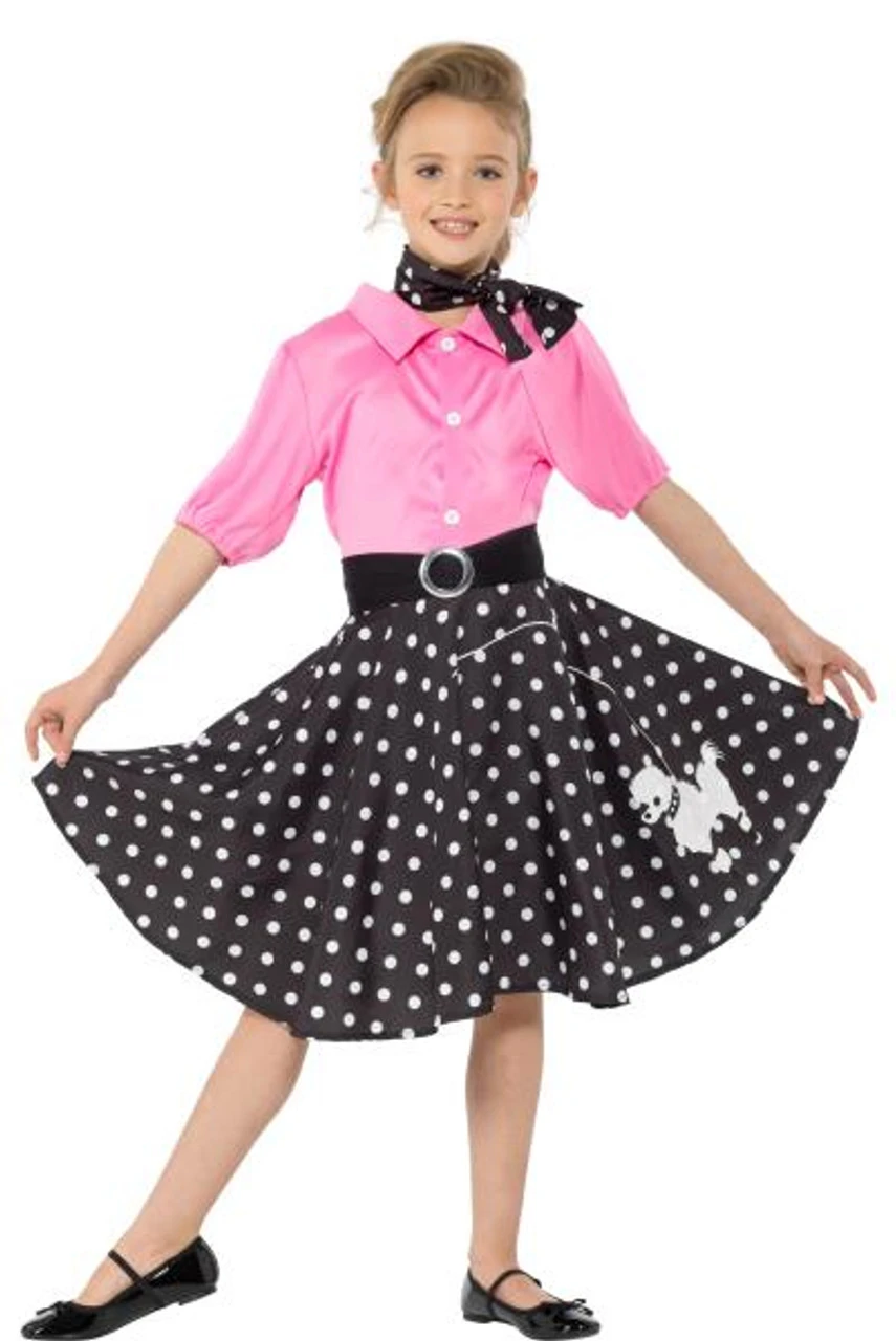 50s Poodle Skirt Dress Rock N Roller Girl Sock Hop Costume | 1950s | Childrens Costumes | Consignment 1 50s Poodle Skirt Dress Rock N Roller Girl Sock Hop Costume | 1950s | Childrens Costumes | Consignment