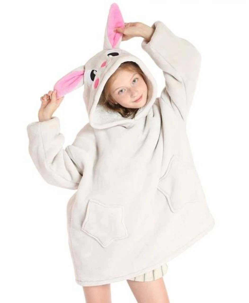 Fuzzy Bunny Oversized Plush Hoodie | Animals | Childrens Costumes 1 Fuzzy Bunny Oversized Plush Hoodie | Animals | Childrens Costumes