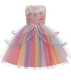 Pretty Pink Unicorn Tulle Dress | Mythical Creatures | Childrens Costumes